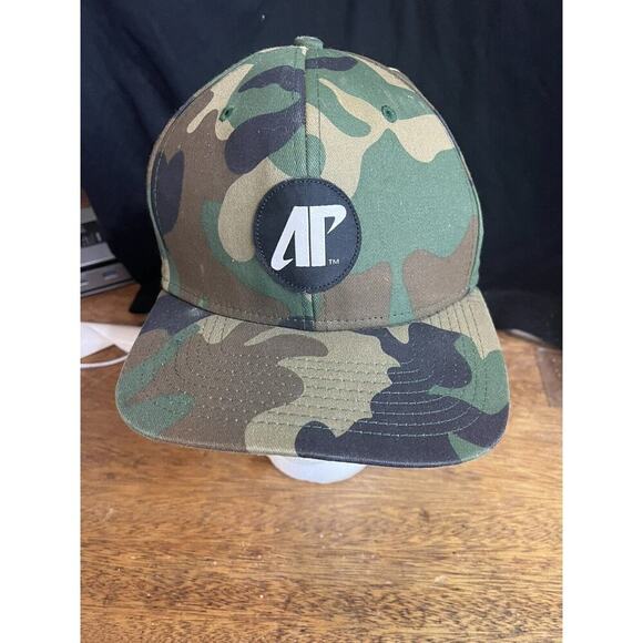 Hurley Hat Adult Large XL Green Brown Camo Flex Stretch Logo Hawaii Flower - Picture 2 of 4